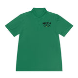 Classic MECHDAD Performance Polo in Kelly Green with mech-inspired chest logo