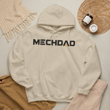 Classic MECHDAD hoodie in sand with mech-inspired chest logo