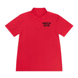 Classic MECHDAD Performance Polo in True Red with mech-inspired chest logo