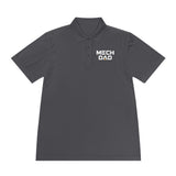 Classic MECHDAD Performance Polo in Iron Grey with mech-inspired chest logo