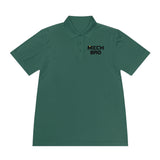 Classic MECHBRO Performance Polo in Forest Green with mech-inspired chest logo
