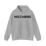 Classic MECHBRO hoodie in sport grey with mech-inspired chest logo