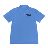 Classic MECHDAD Performance Polo in Blue Lake with mech-inspired chest logo