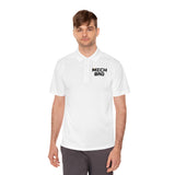 Classic MECHBRO Performance Polo with mech-inspired chest logo - alternate product view 3