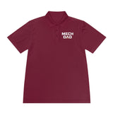 Classic MECHDAD Performance Polo in Maroon with mech-inspired chest logo