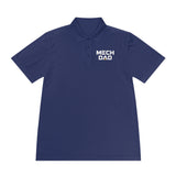 Classic MECHDAD Performance Polo in True Navy with mech-inspired chest logo