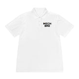 Classic MECHBRO Performance Polo in Iron Grey with mech-inspired chest logo