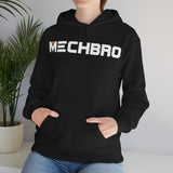Classic MECHBRO hoodie in military green with mech-inspired chest logo