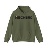 Classic MECHBRO hoodie in black with mech-inspired chest logo