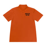 Classic MECHDAD Performance Polo in Texas Orange with mech-inspired chest logo