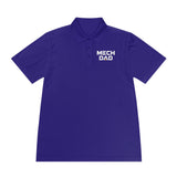 Classic MECHDAD Performance Polo in Purple with mech-inspired chest logo