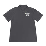 Classic MECHBRO Performance Polo in Texas Orange with mech-inspired chest logo