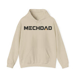 Classic MECHDAD hoodie in sand with mech-inspired chest logo