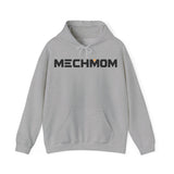 Classic MECHMOM hoodie in navy with mech-inspired chest logo