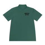 Classic MECHDAD Performance Polo in Forest Green with mech-inspired chest logo