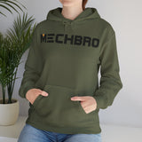 Classic MECHBRO hoodie in black with mech-inspired chest logo