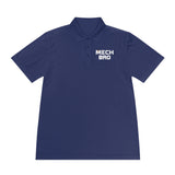 Classic MECHBRO Performance Polo in True Navy with mech-inspired chest logo