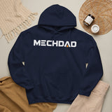 Classic MECHDAD hoodie in navy with mech-inspired chest logo